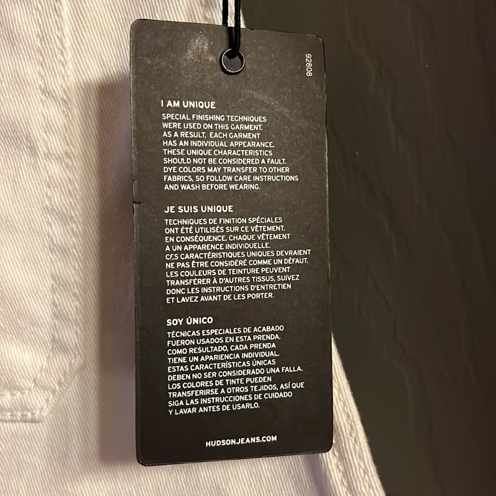 Hudson kids size 10 white shortalls. New with tags. - Picture 3 of 7